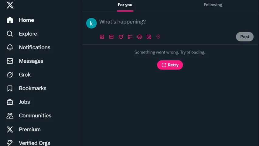 Twitter server down