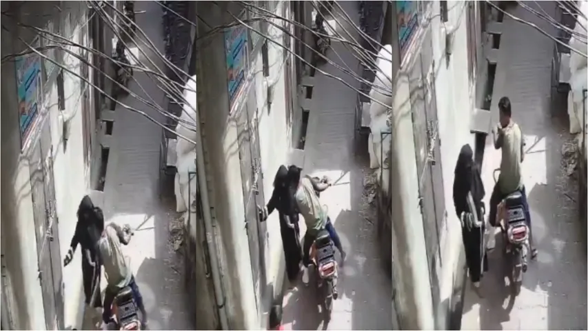 Hyderabad_ a random biker kissed women on the road 