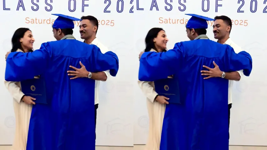 Aishwarya- Dhanush at Son's Graduation ceremony