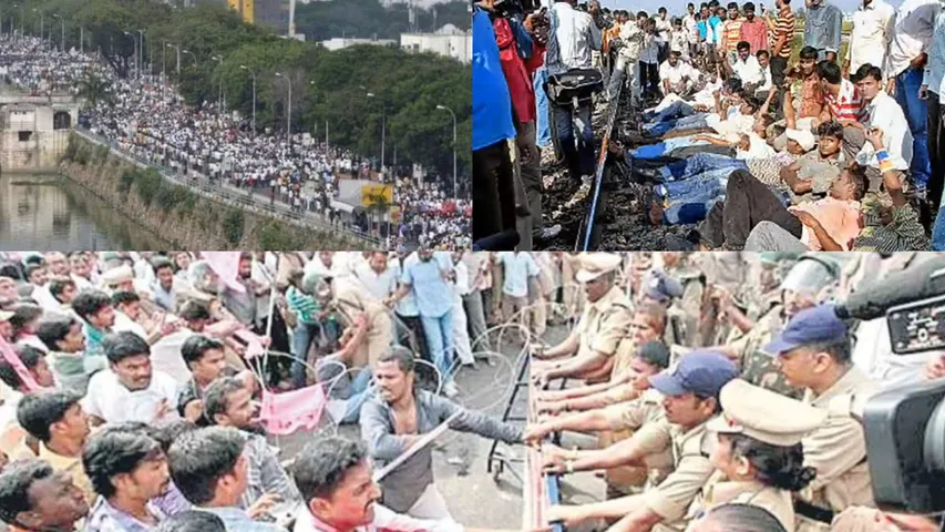 Telangana movement videos 