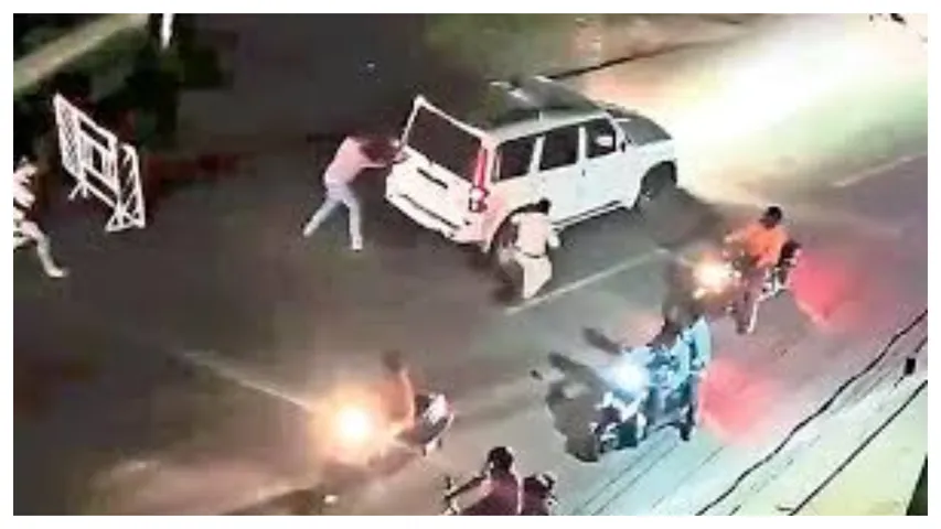  Attempt to run over police with car