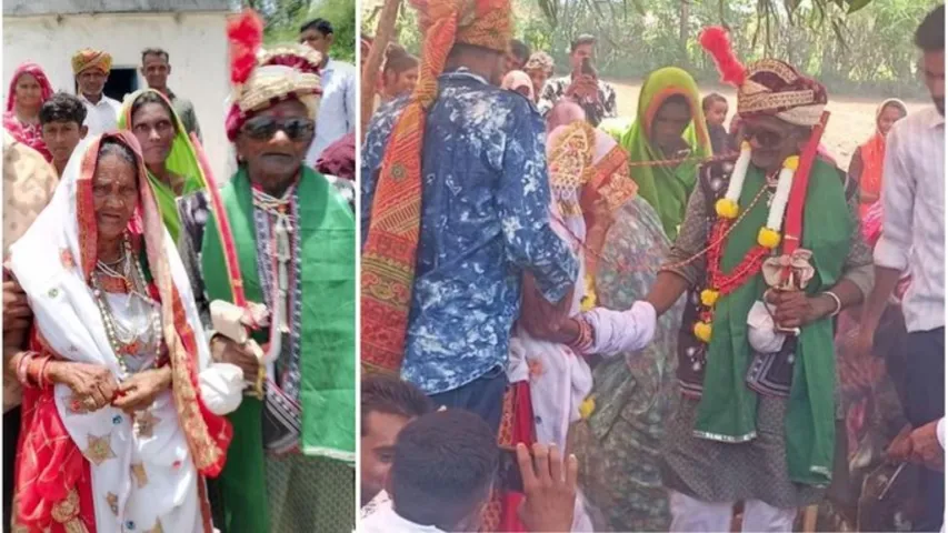 Old couple gets married