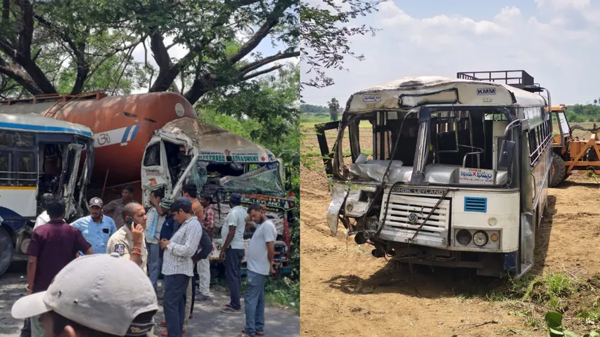 road accident tgsrtc bus