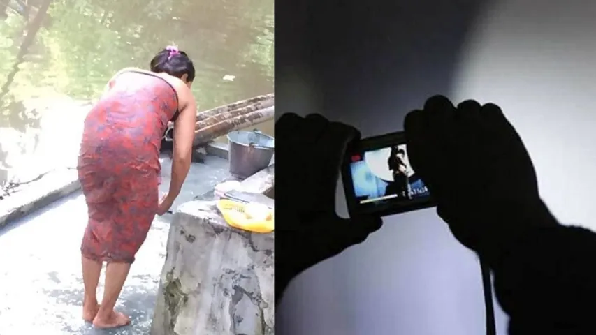 videotaping married woman taking bath