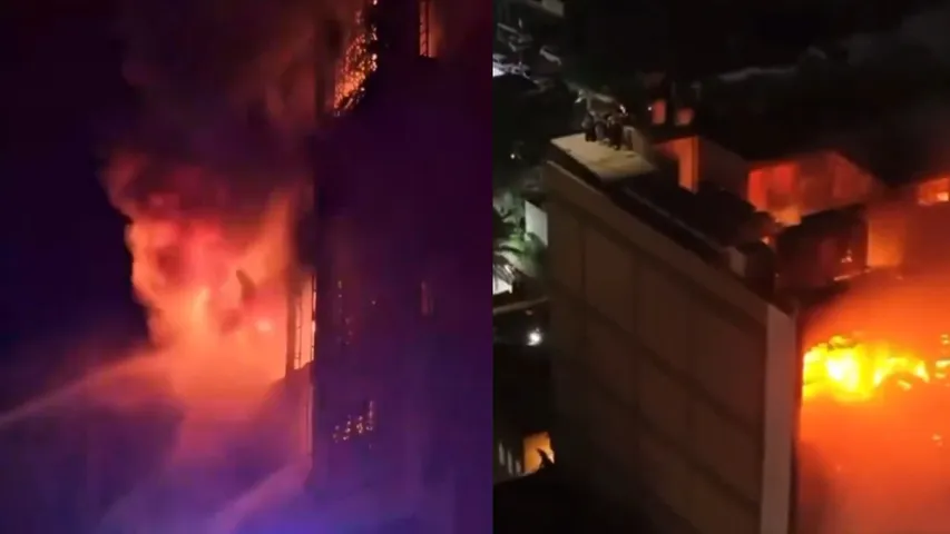 fire accident in iraq shopping mall