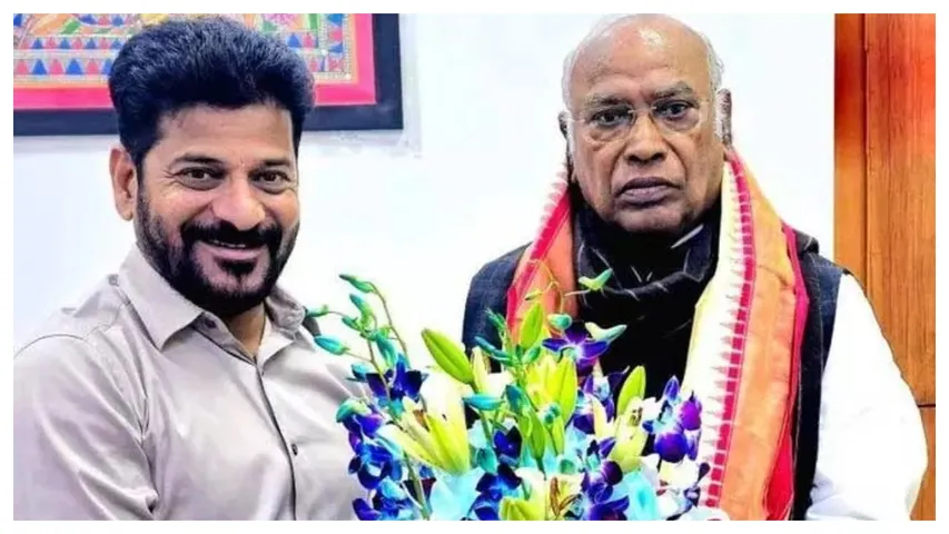 Rahul Gandhi, CM Revanth Reddy reach Kharge's residence