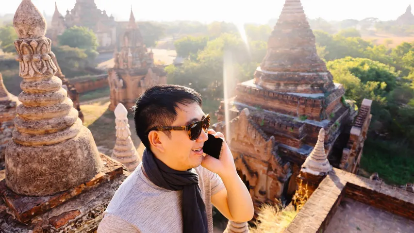Mobile phone in temples