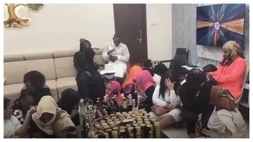 Africans caught having a drug party in a farmhouse