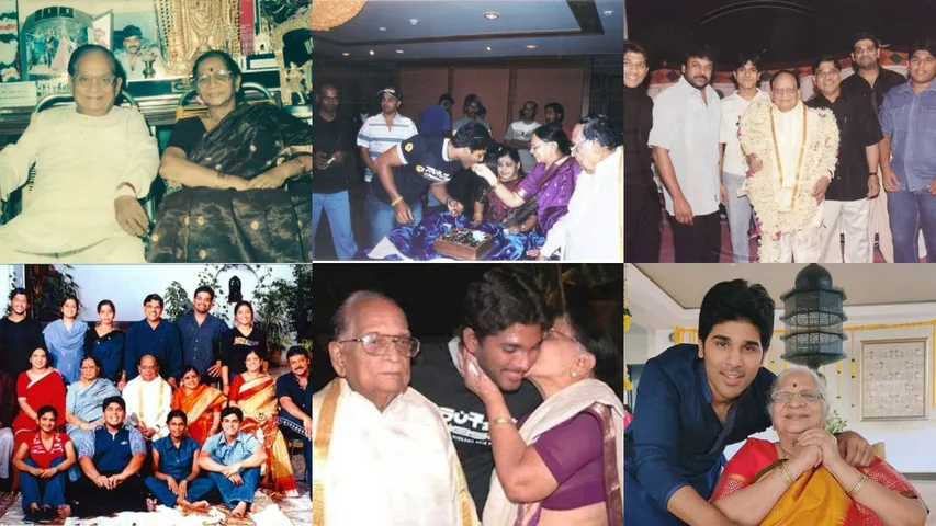 Allu Arjun with his grandmother