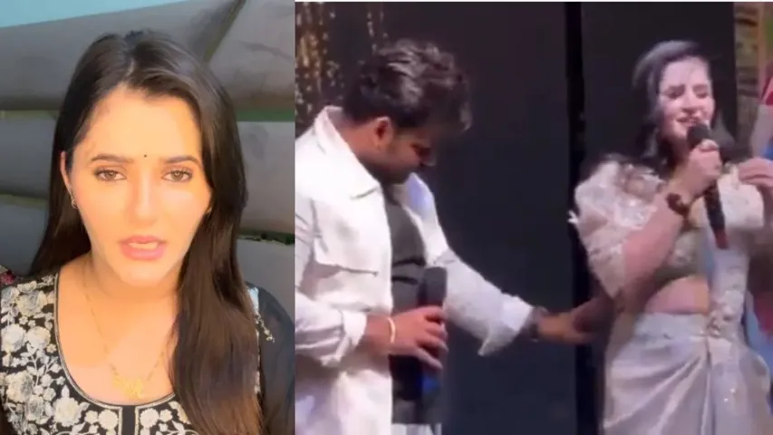 Power Star Pawan Singh inappropriately touches heroine's waist