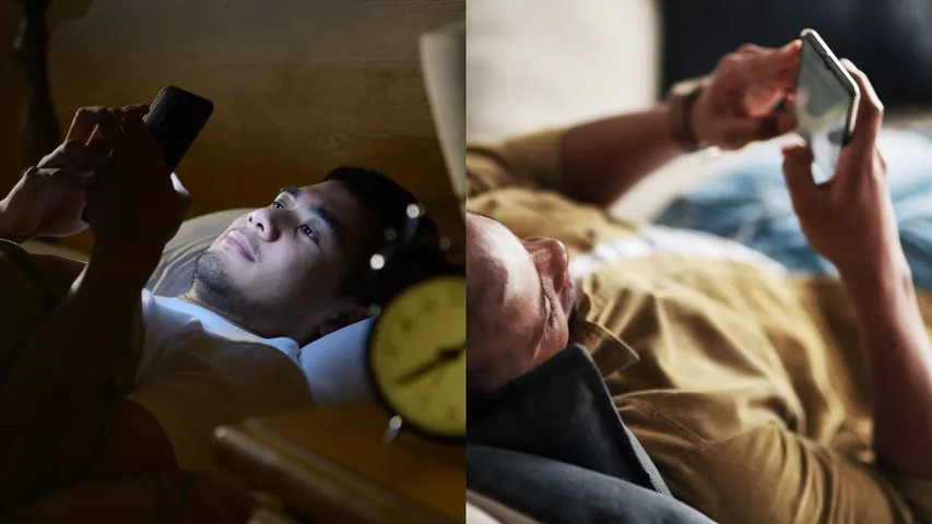 sleeping using mobile