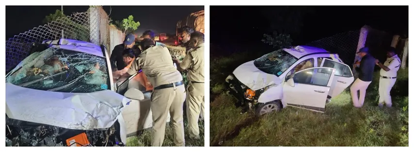 Road accident.. Three dead, two seriously injured