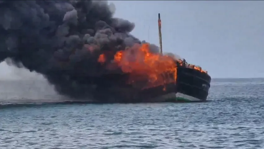 ship fire accident