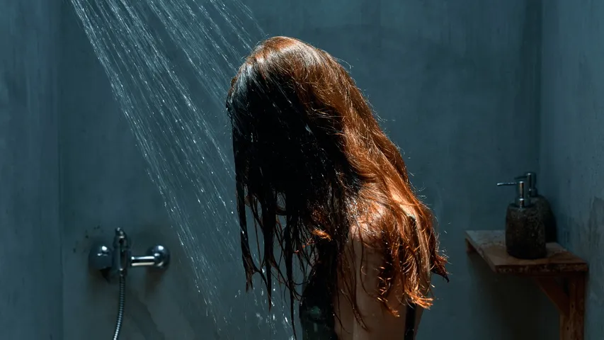 Taking a shower