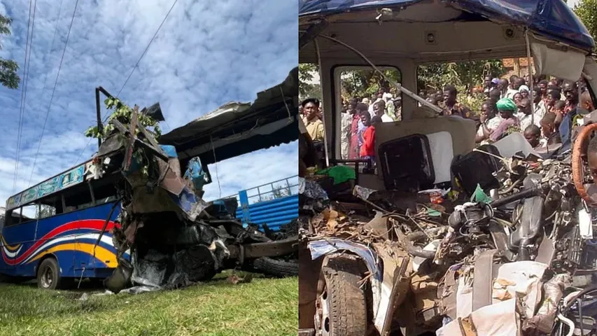 Serious road accident.. 63 people on the spot..