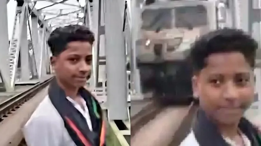 A boy Killed after hit by Train In Odisha while making reel