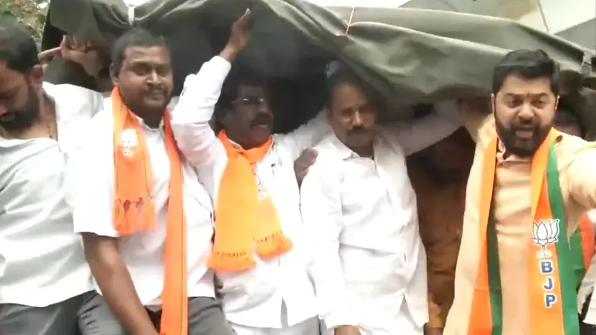 Tension at DGP office.. BJP leaders arrested