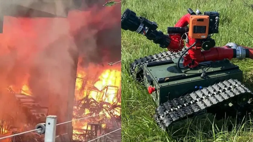 Robot fire mission