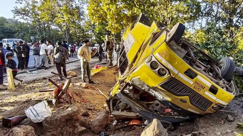 Eight Killed As Wedding Bus Meets With Accident In Western Nepal