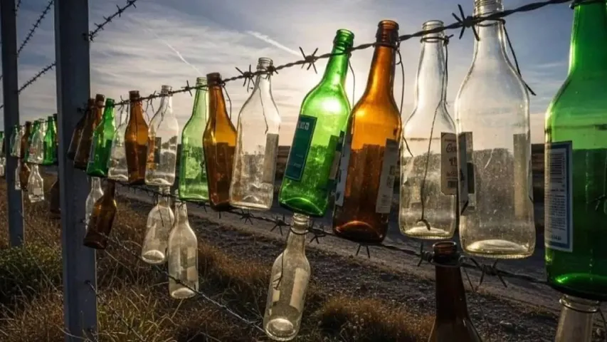 empty glass bottles