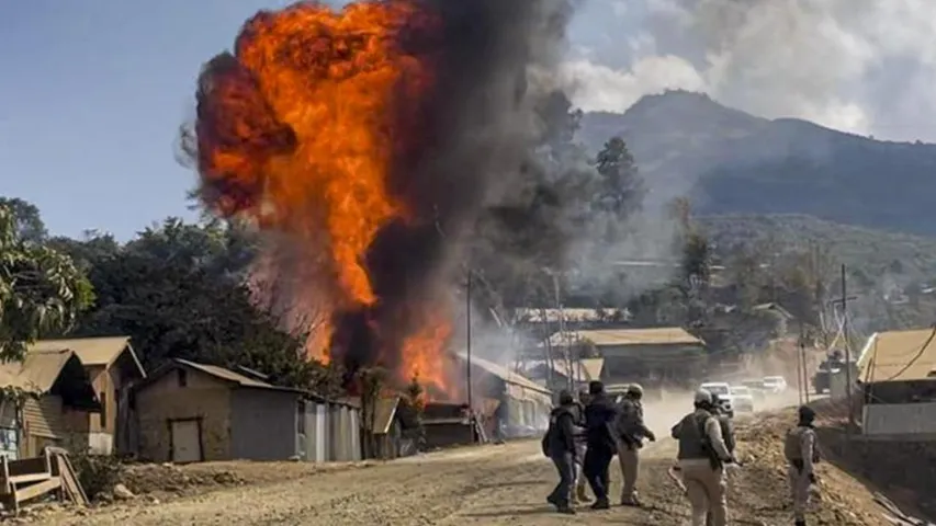 Two more houses set on fire in Ukhrul district in  manipur