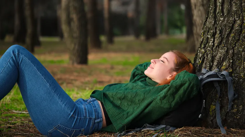 Sleeping under tree