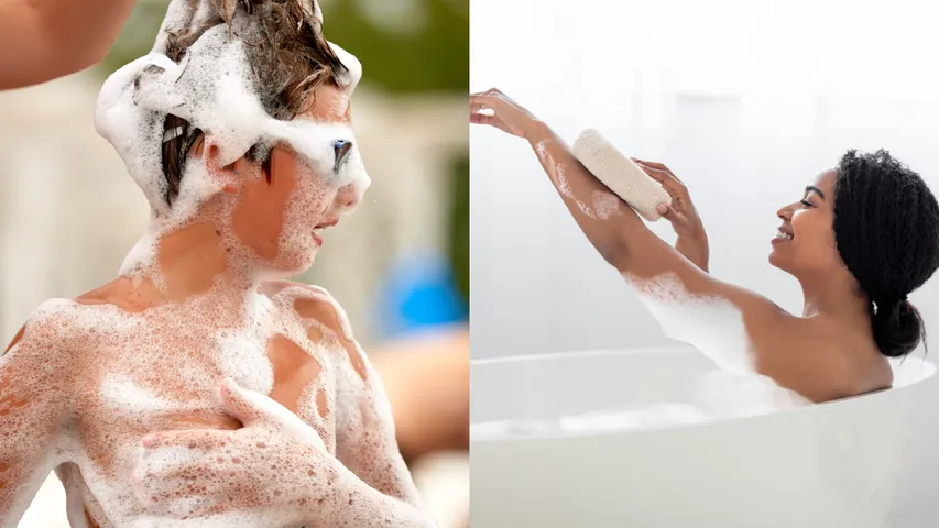 soap bathing 