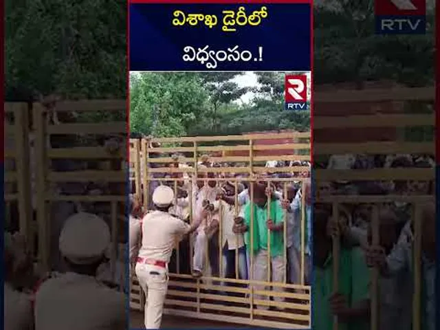 విశాఖడైరీ వద్ద  హై టెన్షన్  | High Tension In Visakha Dairy | RTV
