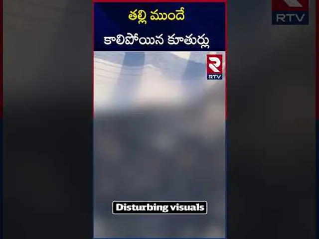 తల్లి ముందే కాలిపోయిన కూతుర్లు | Massive F**ire A**ccident In Bapatla | Parchuru East Bazaar | RTV