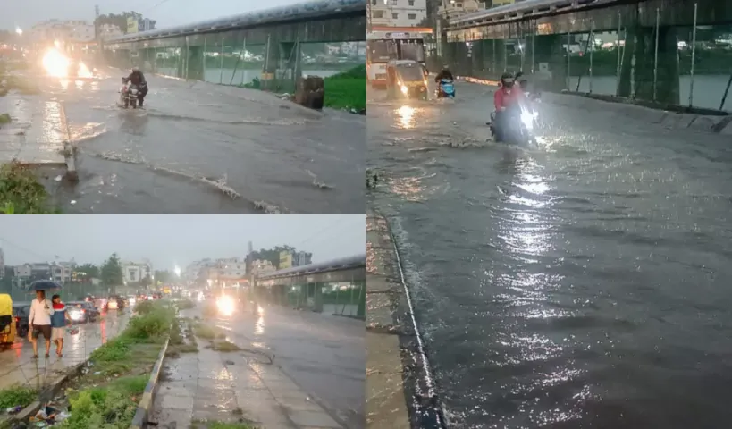హైదరాబాద్‎లో దంచికొట్టిన వాన..లోతట్టు ప్రాంతాలన్నీ జలమయం..అప్రమత్తంగా ఉండాలన్న జీహెచ్ఎంసీ...!!