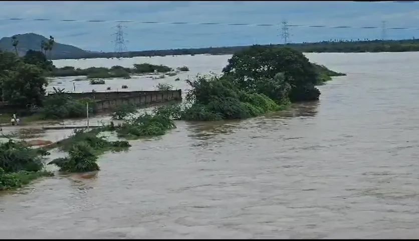 పొంగిపొర్లుతున్న మున్నేరు వాగు.. జలదిగ్భందంలో గ్రామాలు