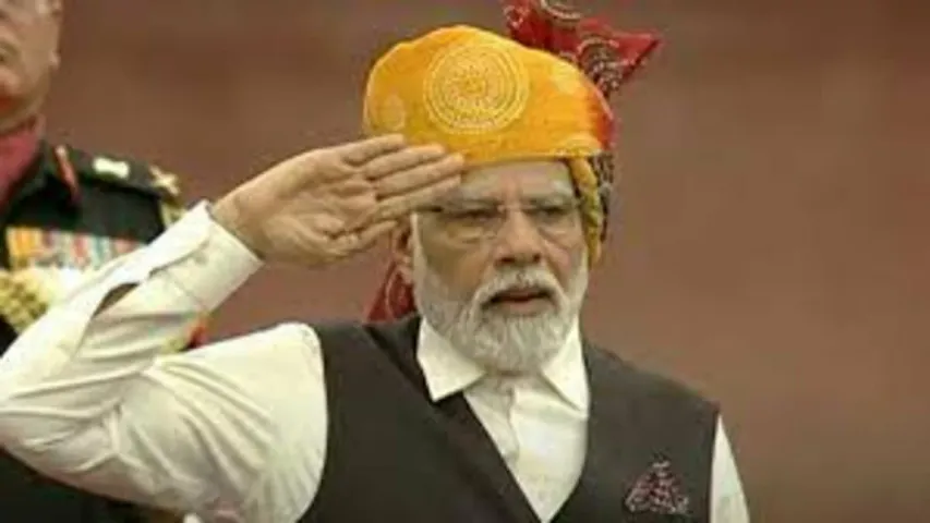 IndependenceDay2023 : ఎర్రకోటపై జాతీయపతాకం ఆవిష్కరించిన ప్రధాని మోదీ..!!