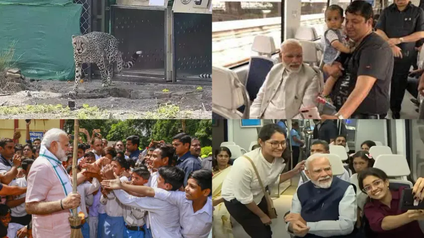 Modi Birthday Special: అప్పుడు పులులు, ఇప్పుడు పిల్లలు..మోదీనా మజాకా...!!