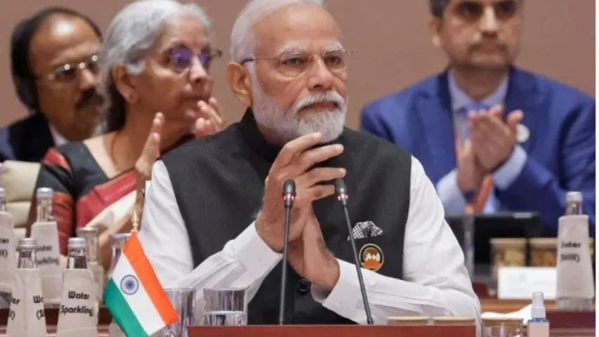G20 Summit: జీ 20 సదస్సులో మోడీ ముందు 'భారత్‌' నేమ్‌ ప్లేట్‌!