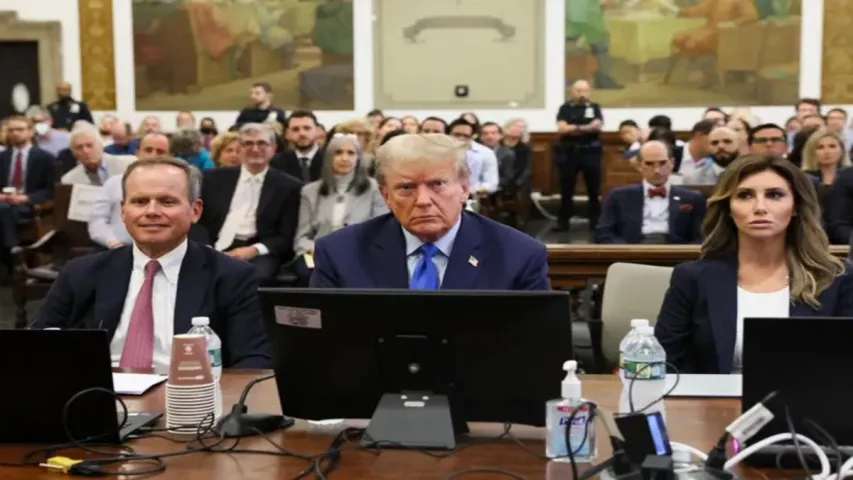 Donald Trump: పాపం ట్రంప్.. కోర్టులో ఎలా కూర్చున్నాడో చూడండి!