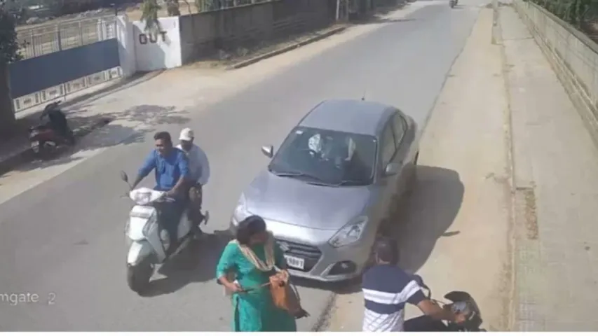 సీఐ కొడుకు ర్యాష్ డ్రైవింగ్.. మహిళ మృతి.!