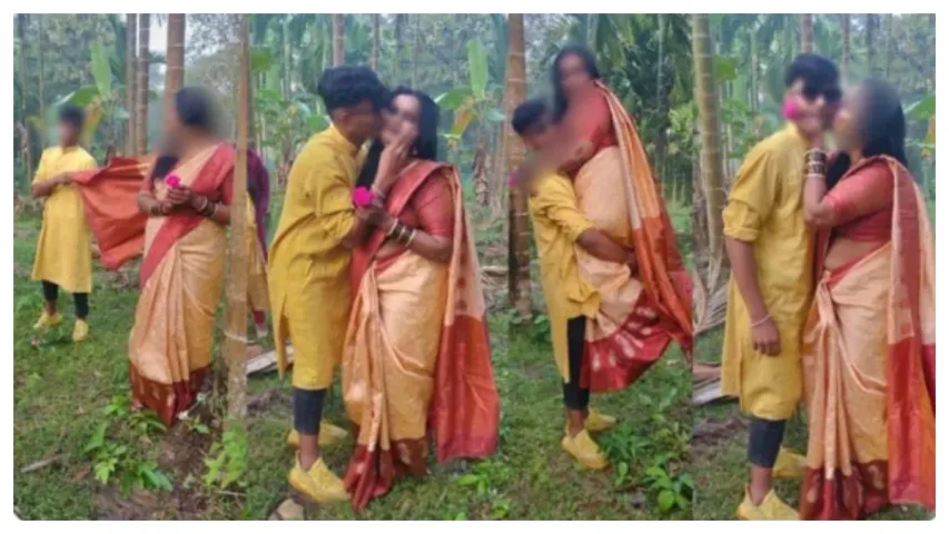 Viral Photo shoot:బాబోయ్ ఇదేం చోద్యం..టీచర్, స్టూడెంట్ రొమాంటిక్ ఫోటో షూట్‌ వైరల్