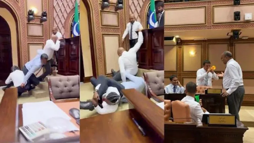 Maldives: పొట్టు పొట్టు కొట్టుకున్న పార్లమెంట్ ఎంపీలు..