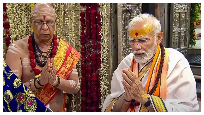 Modi Anushthan : కఠిన నేలే పట్టు పరుపు...కొబ్బిరినీళ్లే అన్నపానీయాలు