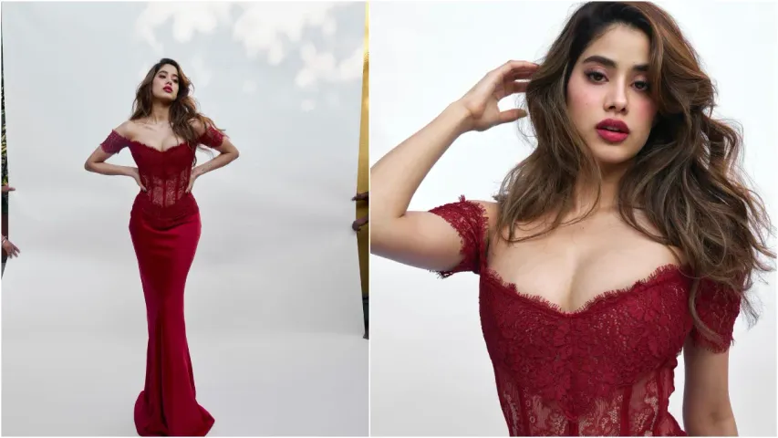 Janhvi Kapoor:  రెడ్ డ్రెస్ లో బాలీవుడ్ బ్యూటీ.. జాన్వీ హాట్ లుక్స్