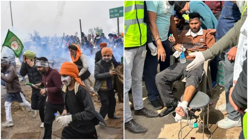 Delhi Chalo: రైతులపై టియర్ గ్యాస్ షెల్స్‌ విడిచిన పోలీసులు.. ఒకరు మృతి