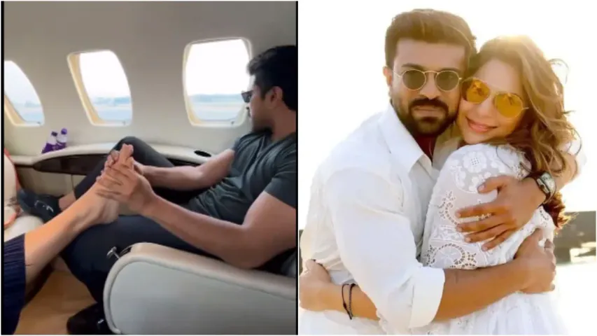 Movies: ఉపాసన కాళ్ళు పడుతున్న రామ్‌ చరణ్..క్యూట్ వీడియో