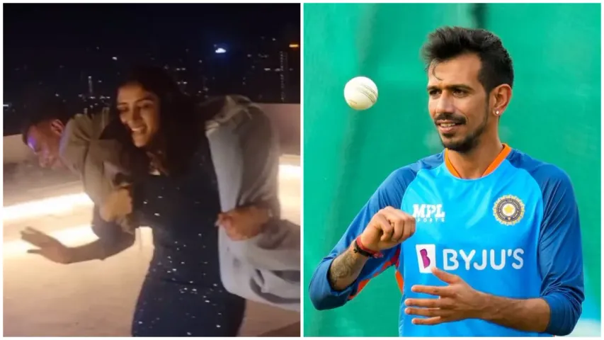 Yuzvendra Chahal: చాహల్‌ను పైకి ఎత్తిపడేసిన యువతి.. వీడియో వైరల్!