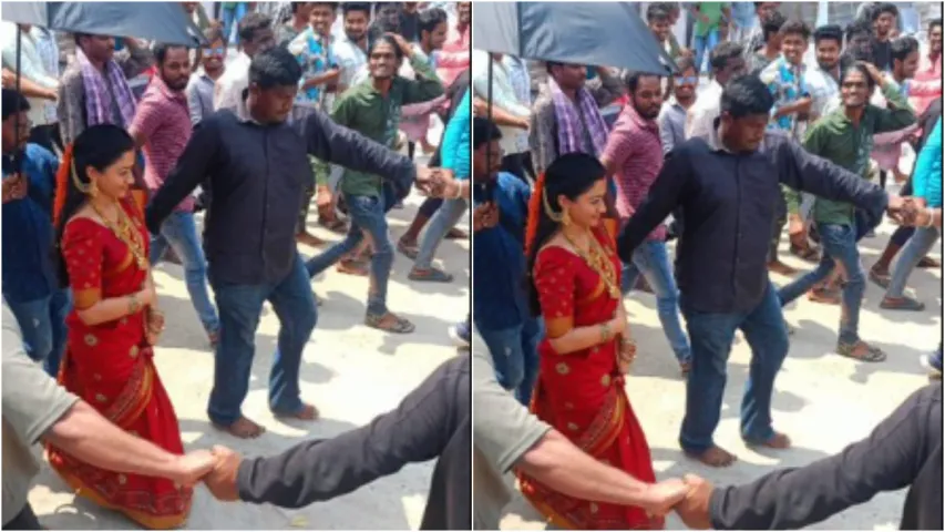 Pushpa 2:  శ్రీవల్లి ఏంటీ ఇలా ఉంది .. పుష్ప 2 నుంచి లీకైన రష్మిక లుక్..!