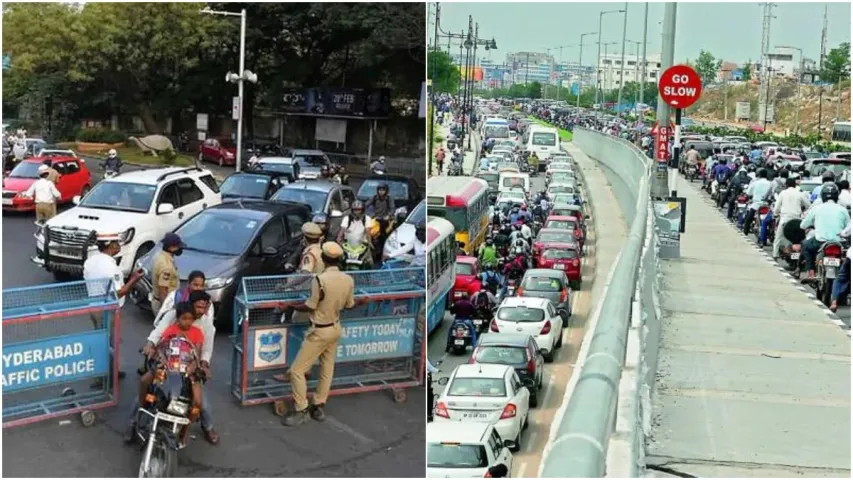 Traffic : హైదరాబాద్ లో ట్రాఫిక్ ఆంక్షలు.. రాత్రి 9 గంటల వరకూ నరకమే!