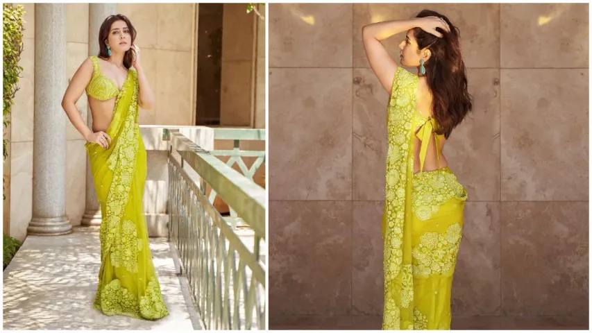 Raashii Khanna: ఎల్లో డ్రెస్ లో అది చూపిస్తూ రాశిఖన్నా అందాల ఆరబోత