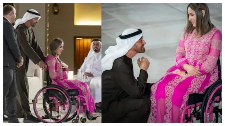 Viral News: మహిళ ముందు మోకరిల్లిన UAE అధ్యక్షుడు..!