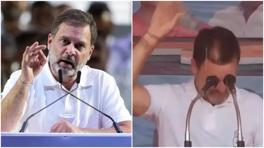 Rahul gandhi: ‘గర్మీ కాఫీ హై’.. సభలో ప్రసంగిస్తూ నెత్తిన నీళ్లు పోసుకున్న రాహుల్ గాంధీ.. వీడియో వైరల్