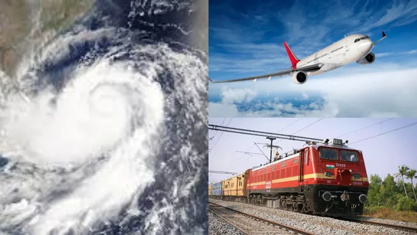Cyclone : సైక్లోన్ ఎఫెక్ట్.. పలు రైళ్లు, విమానాలు అప్పటి వరకు రద్దు.!