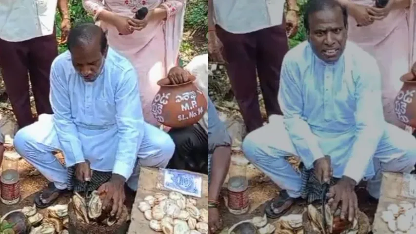 KA Paul: తాటి ముంజలు కొట్టిన కేఏ పాల్.. రాష్ట్రం అప్పులు తీరాలంటే ఇలా చేయండి..!